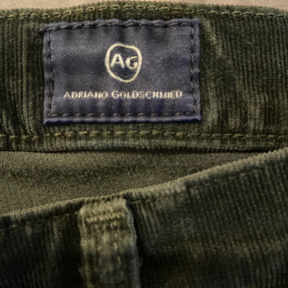 Adriano Goldschmied Women's Green Corduroy Pants, Size 26 Women's